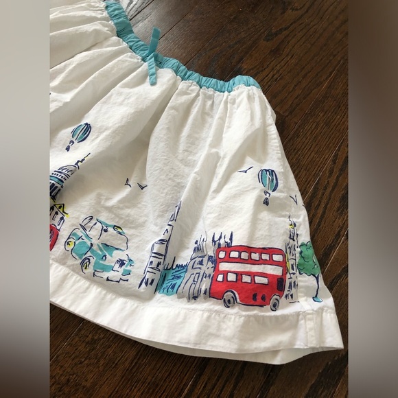 Mini Boden Girls 7-8Y London Themed A-Line Ruffled Mini Skirt w/Adjustable Waist - Picture 6 of 15